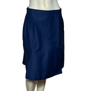 Vintage 1960s Gator of Florida Navy Blue Cotton Blend Skort Panel Detail Size 32